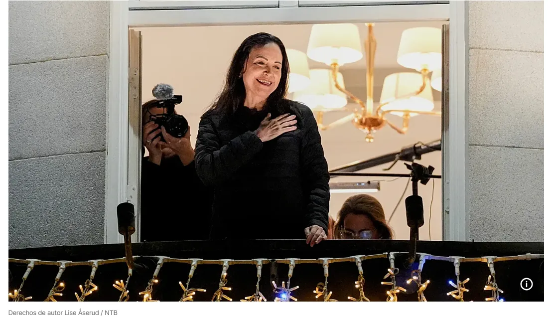 Foto sobre La travesía de María Corina Machado rumbo a Oslo para recibir el Nobel de la Paz 2025